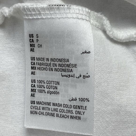 Mode of One Relaxed Fit Pocket T-Shirt Men’s Sm White Baggy Single Stitch Crew - Picture 6 of 16